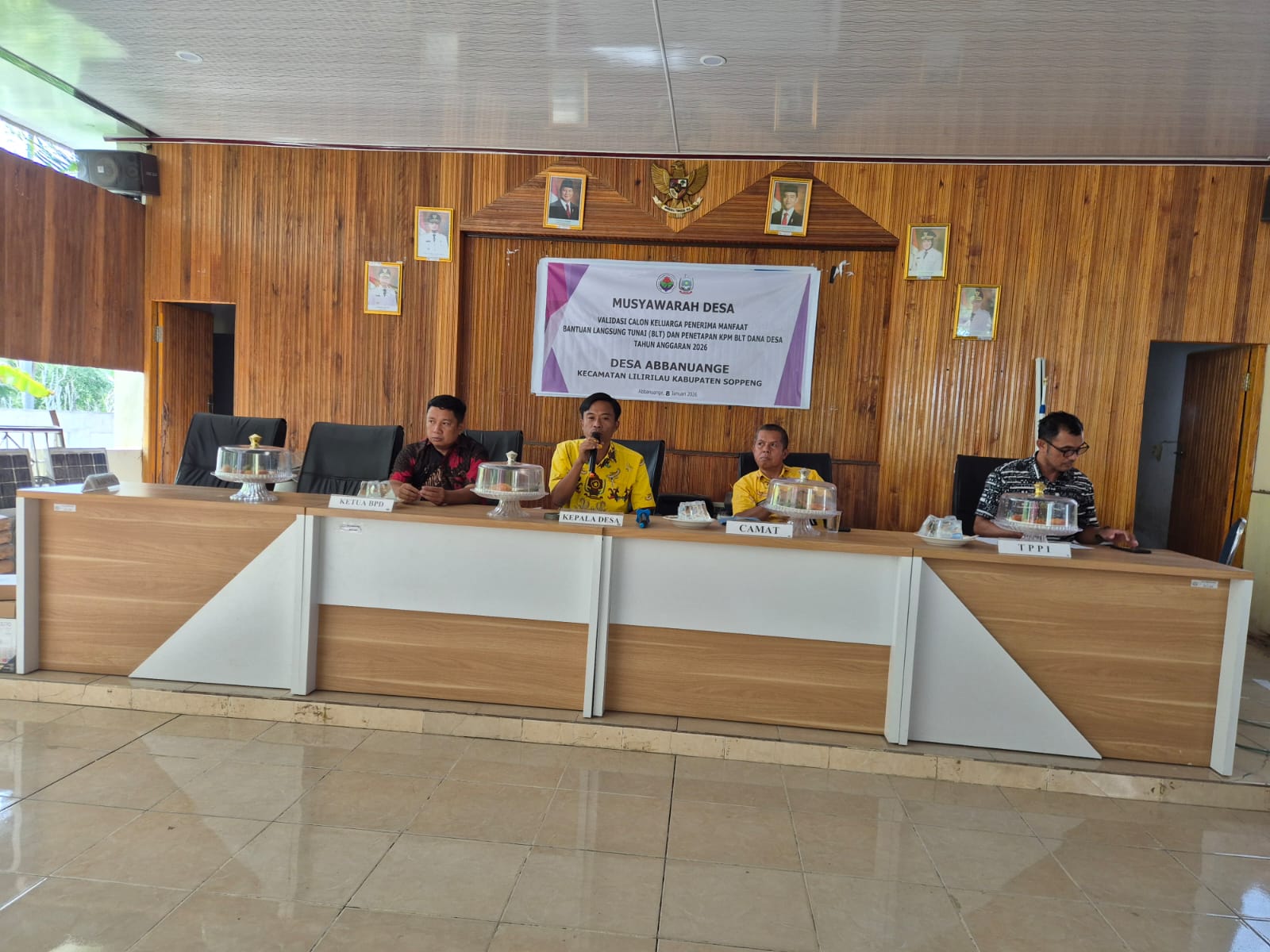 Musyawarah Desa Abbanuange Bahas Validasi Penerima BLT Dana Desa 2026