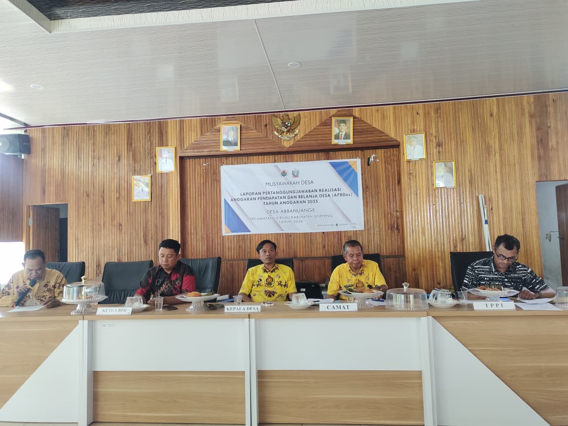 Pemdes Abbanuange Gelar Musyawarah Desa Pertanggungjawaban Realisasi APBDes 2025